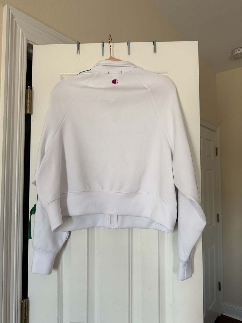 Champion Women's In the Stands Full Zip Mock Neck Jacket White - Picture 3 of 8